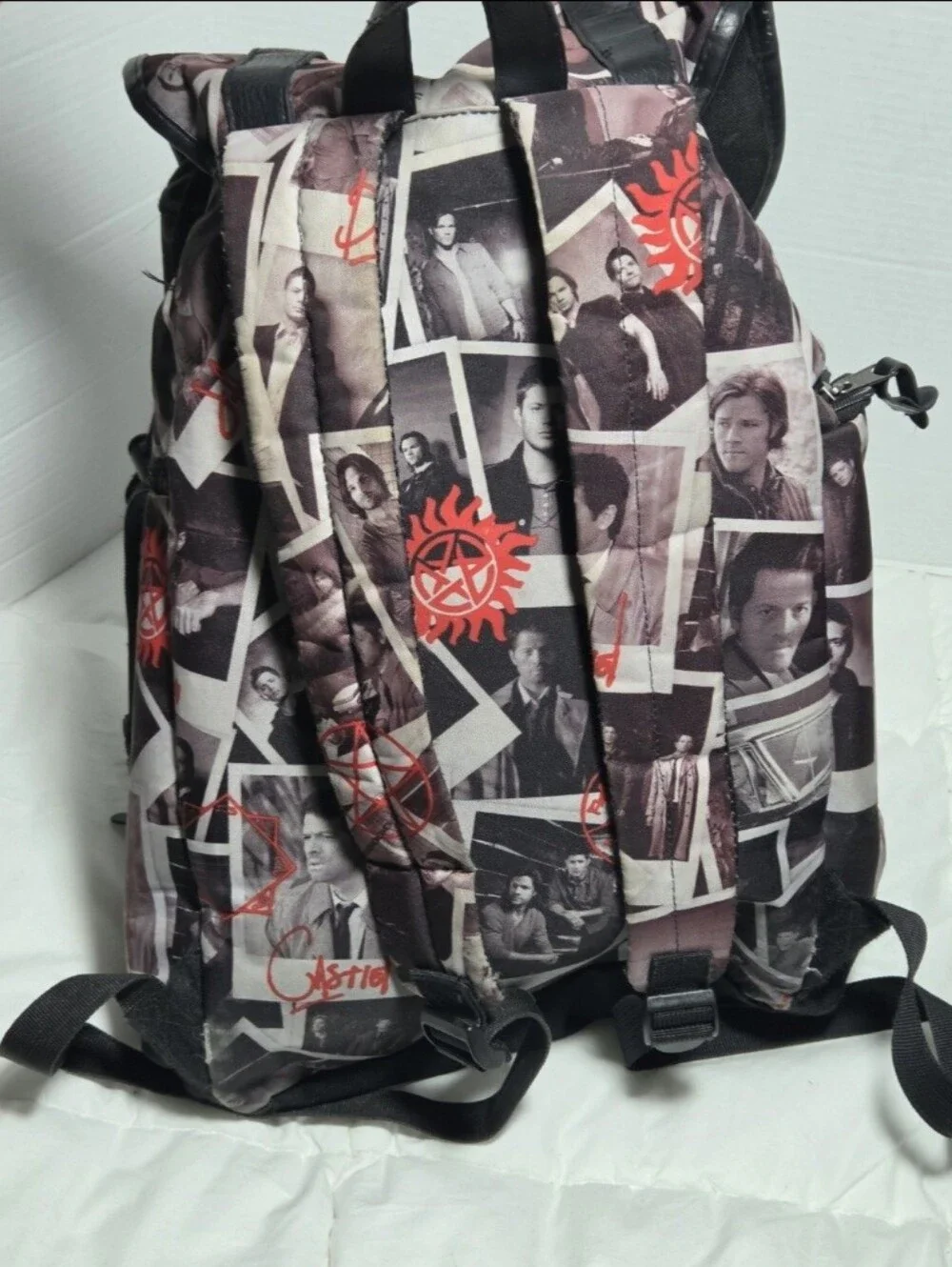 Supernatural Sam Castiel Dean Backpack Join The Hunt Hot Topic Y2k Vtg Retired